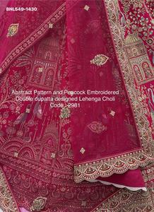 Última Colección de Lehenga Choli de Seda Gadhwal con Bordado, Lentejuelas Zari y Diamantes, Exportador Indio - Product Image 3