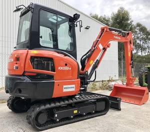 Chargeuse sur chenilles Kubota KX040-4 d'occasion, faible nombre d'heures, avec vérin hydraulique Huade, boîte de vitesses, pompe, roulement et moteur - Product Image 6