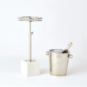 Aluminium Modern Round <b>Ice</b> <b>Bucket</b> Eco-Friendly Durable Tabletop Beverage Cooler for Living Room Christmas Occasions - Product Image 6