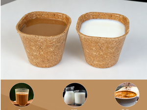 Gobelet CleanBite 4oz en son de riz 120ml, sans plastique, biodégradable, jetable, pour dégustation alimentaire et restauration - Product Image 3