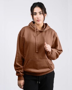 Sweat-shirt à capuche unisexe marron, coupe classique, décontracté, pour l'automne, 100 % coton molletonné, anti-boulochage numérique, avec poches, coupe régulière - Product Image 1
