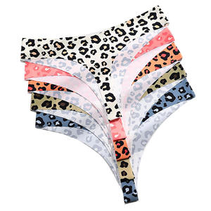 Tendencia 2026: Bragas sexys para mujer con estampado de leopardo, de secado rápido, transpirables, sin costuras, tipo tanga, ropa interior de moda para mujer. - Product Image 2