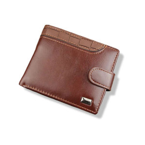 New Fashion <b>Men</b>’s Genuine <b>Leather</b> Short Pocket <b>Wallet</b> Open Closure Multifunctional Large Capacity Business Purse Coin Pocket - Product Image 1