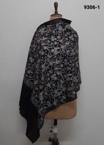 100% <b>Wool</b> With Fine Embroidery Shawls Or <b>Scarf</b> - Product Image 2
