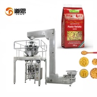 Machine d'emballage automatique VFFS pour pâtes en spirale, pâtes conchiglie et macaroni en sacs à soufflets avec pesage intégré