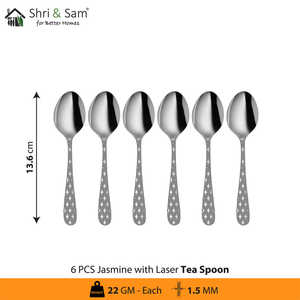 2 Cubiertos de acero inoxidable de jazmín con diseño láser Elegantes cuchillos de cena - Product Image 3