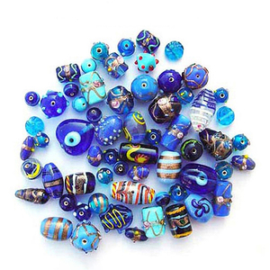 Indian Bulk Supplier Best Quality <b>Blue</b> Vintage Style Crystal Glass <b>Beads</b> for Jewelry Making Bracelets Wholesale Factory Price - Product Image 1