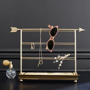 Modern Jewelry Storage <b>Tree</b> Metal Stand Organizer for Earrings Necklaces Rings with Tray Base for Vanity and Decorative Use - Product Image 1