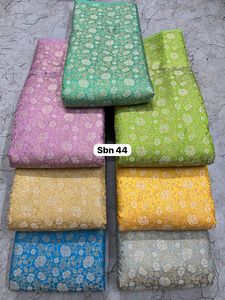 Tissu en soie jacquard brodé décoratif 100 % soie (200 g/m) pour robes de mariée, vêtements pour filles et ameublement - Product Image 6