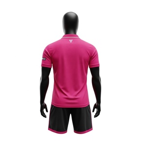 Conjunto de Entrenamiento de Fútbol, Camiseta Deportiva Estampada Sólida y Pantalones Cortos con Bolsillos, Logotipo Frontal, Uniformes de Fútbol de Secado Rápido por Sublimación para Verano - Product Image 3