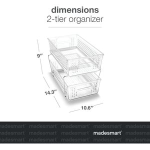 2-Tier Under Cabinet Organizer with Pull- for Cleaning Supplies & Undersink <b>Storage</b> Including Sponges & Bottles - Product Image 6