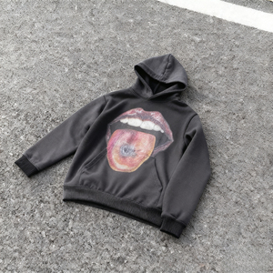 Sudadera con Capucha Personalizada al por Mayor, 100% Algodón, Unisex, Tallas Grandes, con Logotipo Bordado con Pedrería, para Otoño - Product Image 3