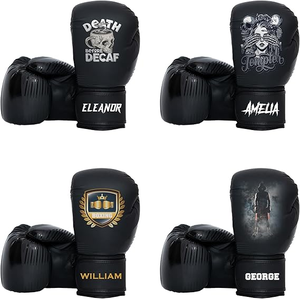 Guantes de Boxeo de Cuero con Logotipo Personalizado, Profesionales, para Entrenamiento, Sparring, con Cierre de Gancho y Bucle, para Hombres y Mujeres, Gimnasio, Fitness, OEM, Venta al Por Mayor - Product Image 5