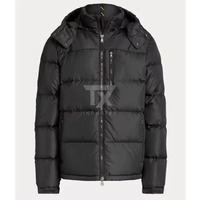 Veste à bulles en toile personnalisée fabriquée au Pakistan pour hommes, nouvelle conception d'hiver, à capuche, imperméable, respirante, col montant, logo sur le devant
