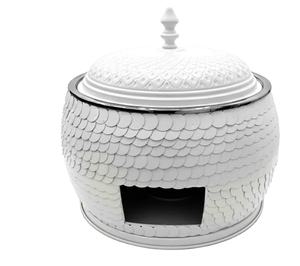 Plat de service pour buffet, design artisanal de qualité durable, finition moderne, pour garder les aliments chauds et frais - Product Image 4