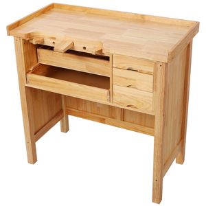 Banco de Trabajo de Madera Maciza para Joyería con Prácticos Cajones de Almacenamiento, Estación de Trabajo de Madera para la Creación de Joyas - Product Image 5
