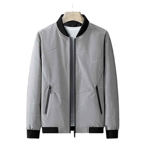 Chaqueta de Béisbol de Invierno para Hombre, Talla Grande, Lona 100% Algodón, Transpirable, Cuello Alto, Estilo Universitario Informal - Product Image 1