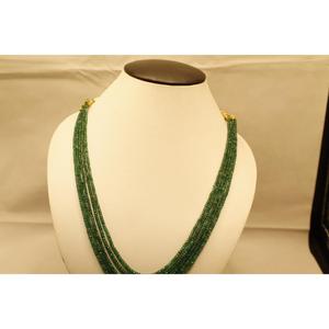 Emerald Cutting <b>Beads</b> 5 Lines Zambian 4 Strands Loose <b>Beads</b> <b>Green</b> for <b>Necklace</b> Making TATIWALAS GEMS and JEWELLERY Model Em 3 - Product Image 5