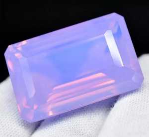 Ópalo natural de lavanda Welo, corte esmeralda australiano, piedra preciosa suelta para la fabricación de joyas, colgante, regalo para mujeres - Product Image 1