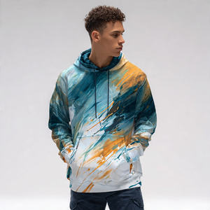 Sweat à capuche ample pour homme, imprimé par sublimation, style streetwear hiver - Product Image 3