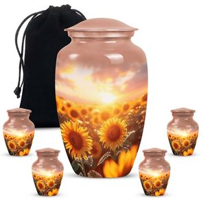 Factory Direct Aluminium Adult Cremation Urn for Human Ashes Full Size <b>Secure</b> <b>Screw</b> Lid Wholesale - Product Image 2
