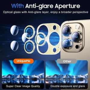 Long Lanh Núi Lửa Ống Kính Bảo Vệ Bling Kim Cương Máy Ảnh Phim Tempered Glass Đối Với iPhone 17/16/15 Pro Max Phụ Kiện - Product Image 4