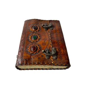 Diario de hechizos vintage con grabado de triple piedra preciosa, personalizado, Grimoire de la Sombra Wiccan, hecho a mano, semireligioso, para el amor - Product Image 4