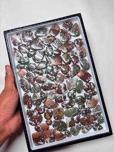หินโดโลไมต์ทองแดงธรรมชาติขายส่ง, หินโดโลไมต์ทองแดงรูปทรงผสมแบบคาโบชอง, หินพลอยหลวมจำนวนมาก - Product Image 2