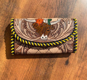 Nouveau portefeuille pour femme de style occidental, sculpté à la main, avec un design élégant, vente chaude, étui de téléphone, portefeuille multi-usages - Product Image 5