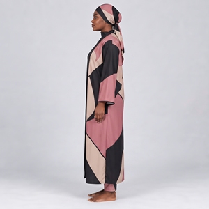 Conjunto Burkini Modesto de 4 Piezas para Mujer, Manga Larga, Islámico, Alta Cobertura, Largo Completo, Sólido, Ligero, Transpirable, de Secado Rápido - Product Image 3