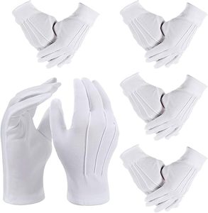 5 Pairs White Usher Gloves <b>for</b> Church <b>for</b> Men Parade Gloves Uniform Glove <b>Dress</b> Glove <b>for</b> <b>Funeral</b> Server Usher - Product Image 1