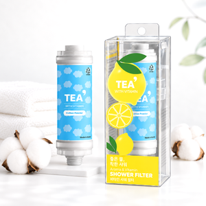 Filtre de Douche Coréen à la Vitamine C TEA' – Poudre de Coton pour Éliminer le Chlore et la Rouille, Filtre à Eau Aromatique Fabriqué en Corée OEM ODM - Product Image 1