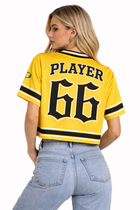 เสื้อฟุตบอลอเมริกันคอวี ผ้าตาข่ายโพลีเอสเตอร์ สกรีนโลโก้ทีมตามสั่ง แขนเสื้อลายทาง แขนสั้น บริการผลิตจำนวนมาก - Product Image 3