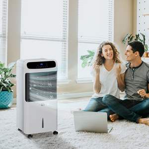 Refroidisseur d'air portable 3 en 1 de 32 pouces avec télécommande LED, ventilateur à glace avec climatiseur et humidificateur d'eau - Product Image 2