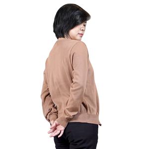 Cárdigan de punto Sandra con cuello redondo cómodo, ropa informal de verano transpirable de Material Premium, versátil para cualquier ocasión - Product Image 4