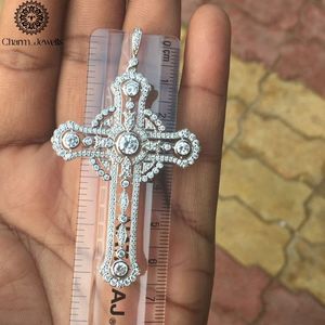 Charm_Jewells Pendentif en Argent 925 avec Tête de Balle en Moissanite Taille Brillant Certifiée IGI, Plaqué Or, Bijou Hiphop pour Homme - Product Image 5