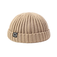 Casquette Docker Vintage Unisexe en Denim Tricoté Côtelé, Bonnet Court, Étiquette Personnalisée, Idéal pour Fêtes et Cyclisme, Ajustement Réglable, Couleurs Personnalisables, Style Décontracté