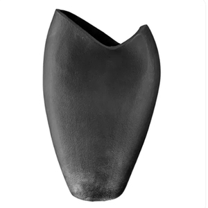 แจกันโลหะสีดำสไตล์มินิมอล แจกันตั้งโต๊ะทำมือ แจกันดอกไม้โลหะขายดี - Product Image 1