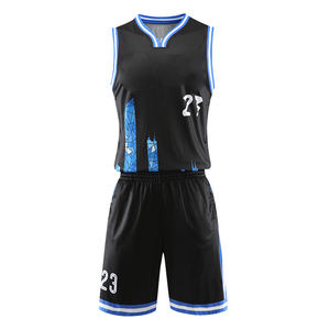 Ensemble de maillots de basket-ball professionnels pour club scolaire, impression par sublimation, respirant, anti-transpiration, entraînement sportif - Product Image 4
