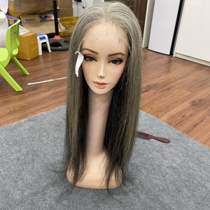 Meilleures perruques en cheveux humains, lisses naturels, grises, avec closure en dentelle, partie libre, couleur, cheveux vietnamiens, extension de cheveux - Product Image 5