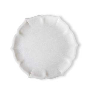 Plateau de service en marbre de luxe moderne, plateau en pierre blanche de haute qualité pour restaurant, maison, cuisine, décoration de table à manger à prix avantageux - Product Image 5