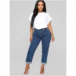 European and American New Loose Light Blue Washed Straight Wide Leg Jeans Solid Color Pants Women's Jeans - Product Image 6