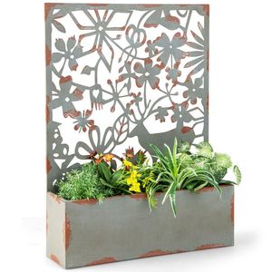 Set di 2 aiuole rialzate decorative con tralicci per vasi e fioriere - Product Image 3