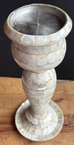 Portavelas Decorativo de ILAHI Hecho a Mano con Incrustaciones de Madreperla, Ecológico, con Impresión Personalizada, para Velas Aromáticas - Product Image 2