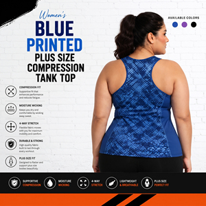 <b>Women</b> Plus Size Workout Tank <b>Top</b> Printed Gym Fitness Singlet Breathable Gym Running Tank Tee Racerback Sportswear Singlet <b>Top</b> - Product Image 3