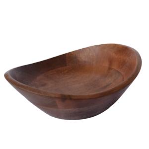 Cuenco multiusos de madera maciza hecho a mano pulido desechable desayuno aperitivos sopa ensaladera cuencos para uso doméstico en la cocina - Product Image 1