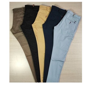 Pantalones de hombre de buena calidad, 100% algodón, semi-formales, de pierna recta, cintura alta, cierre de cremallera, con trabillas para cinturón, 4 bolsillos, estilo casual elegante para negocios. - Product Image 6