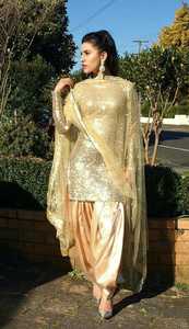 Robe Anarkali Punjabi tendance, vêtements indiens et pakistanais, robe imprimée 3 pièces, broderie personnalisée, vêtements ethniques - Product Image 5