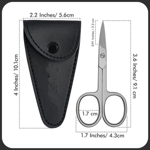 Tijeras de Manicura Profesionales de Acero Inoxidable Alemán de 3.5 Pulgadas con Punta Extra Fina y Cuchilla Afilada para Uso en Casa o Salón, Tijeras para Cutículas - Product Image 3