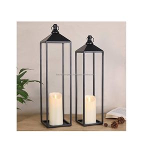 Pot de bougie en fer en métal le plus vendu forme géométrique personnalisée style vintage porte-bougie en métal fait main décoratif - Product Image 5